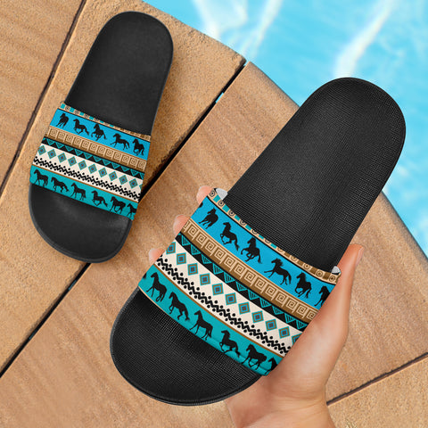 Pattern Native American Slide Sandals 08