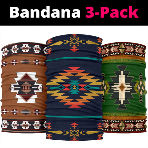 Southwest Symbol Print Design Bandana 3-Pack New