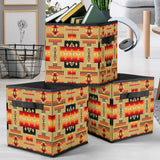 GB-NAT00046-15 Light Brown Tribe Pattern  Storage Cube