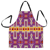 GB-NAT00062-07 Light Purple Tribe Design Native American Apron