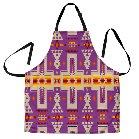 Powwow Store gb nat00062 07 light purple tribe design native american apron