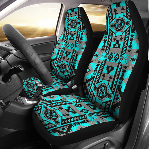 Powwow StoreGBNAT00626 Pattern Blue Native  Car Seat Cover