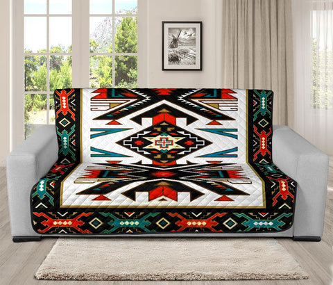 Tribal Colorful Pattern Native American 70" Sofa Protector - Powwow Store