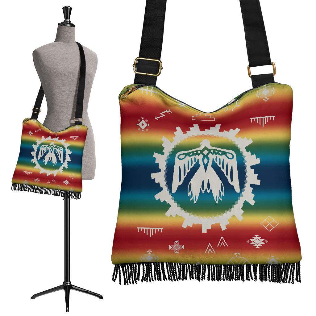 Thunderbird Rainbow Native American Crossbody Boho Handbag - Powwow Store