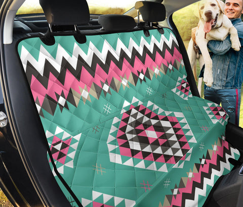 GB-NAT00415-03 Ethnic Geometric Pink Pattern Pet Seat Cover