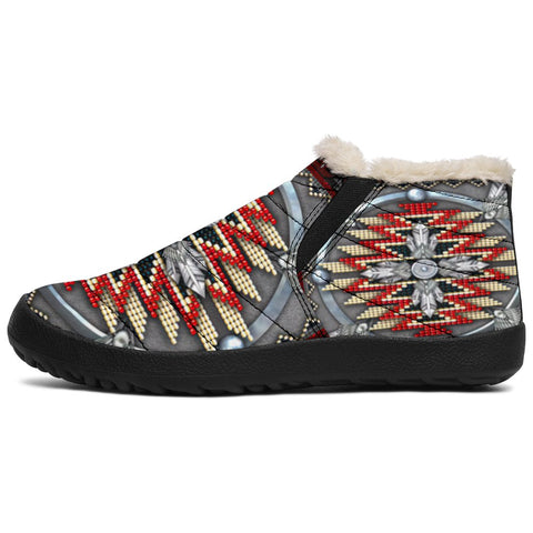 Naumaddic Arts Gray Native American Winter Sneakers