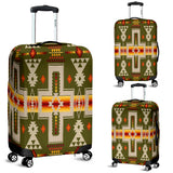 Powwow Store gb nat00062 12 green tribe design native american luggage covers