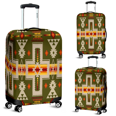 GB-NAT00062-12 Green Tribe Design Native American Luggage Covers