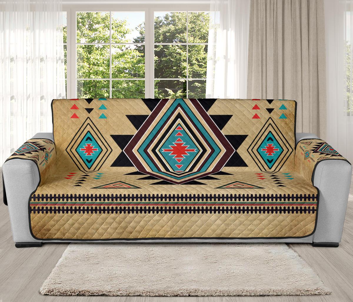 Southwest Symbol Native American 78" Oversized Sofa Protector - Powwow Store