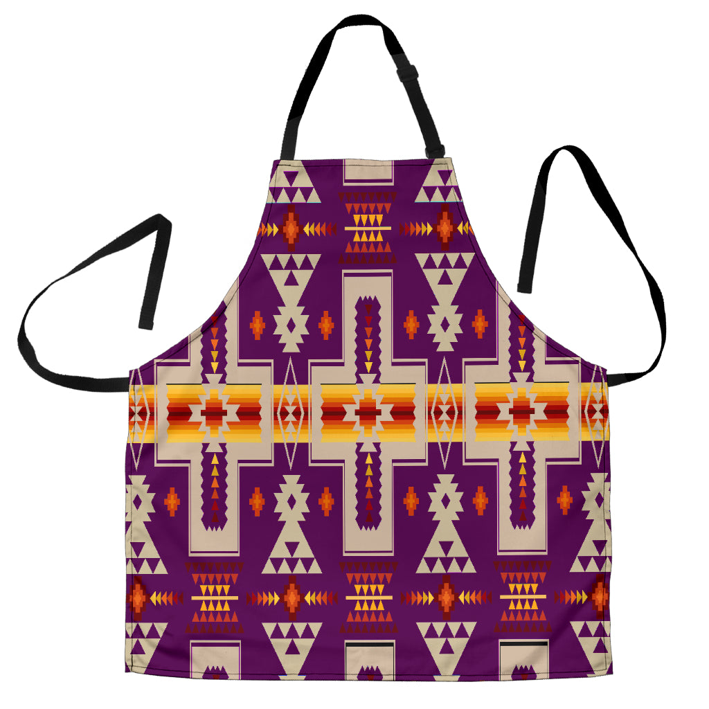 GB-NAT00062-08 Purple Tribe Design Native American Apron