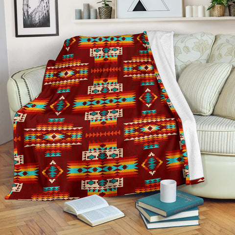 Powwow Store gb nat00402 02 red pattern native blanket