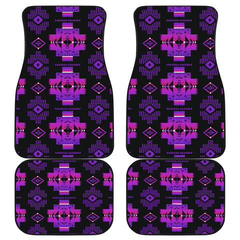Powwow StoreGBNAT00720 Pattern Front And Back Car Mats (Set Of 4)