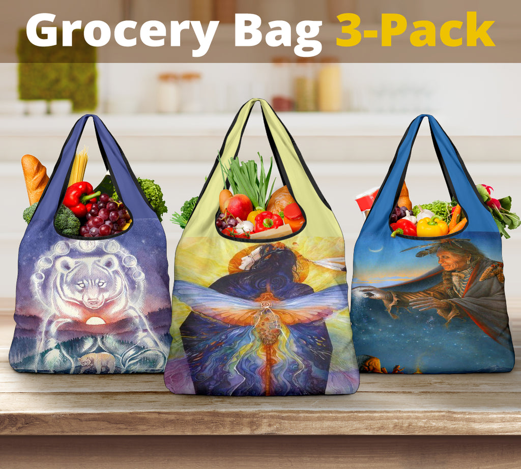 Native Woman Grocery Bags NEW