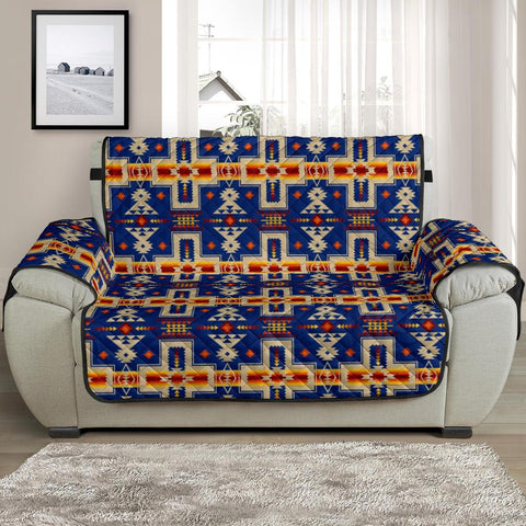 Native American Tribe Navy Pattern Chair Sofa Protector - Powwow Store