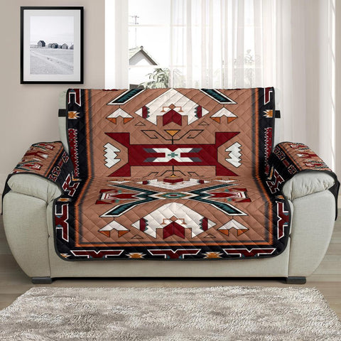 Orange Geometric Native American Chair Sofa Protector - Powwow Store