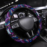 Powwow Store gb nat00380 purple tribe pattern steering wheel cover 1