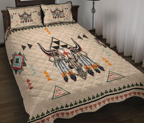 Native American Pride Bison Quilt Bed Set - Powwow Store