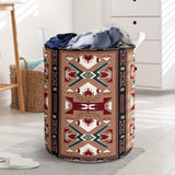 Powwow Store gb nat0002 orange geometric laundry basket