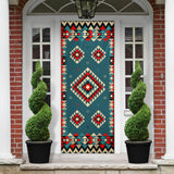 GB-NAT00415 Ethnic Geometric Red Pattern Door Sock
