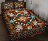 Mandala Brown Design Native American Quilt Bed Set