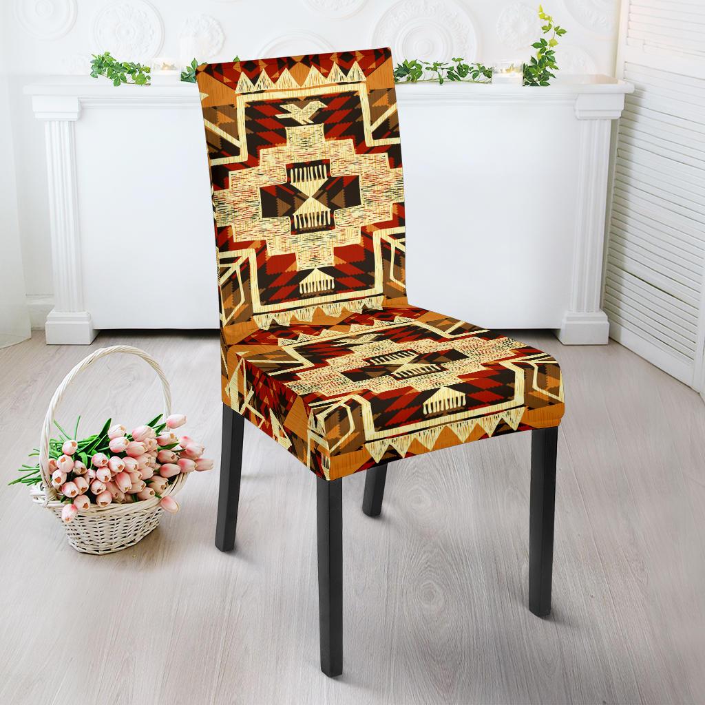 Native Chair Covers Southwest Yellow Symbol Native American Dining Chair Slip Cover ...