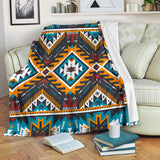 Powwow Store gb nat00406 yellow aztec geometric blanket