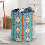 Powwow StoreLB0033 Pattern Native American Laundry Basket