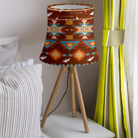 GB-NAT00580 Pattern With Birds Drum Lamp Shade