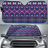 Powwow Store gb nat00380 purple tribe pattern auto sun shades