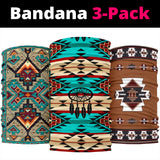 Southwest Indian Native American Design Bandana 3-Pack New