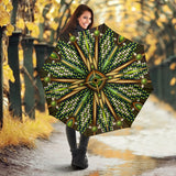 Naumaddic Arts Green Stone Native American Umbrella - Powwow Store