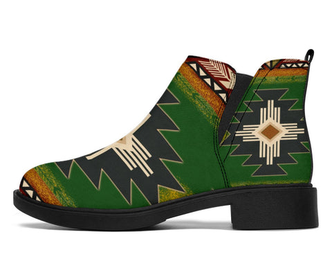 Indigenous Design Green Native American Fashion Boots