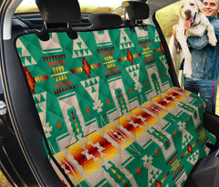 GB-NAT00062-08 Green Tribe Design Native American Pet Seat Cover - Powwow Store