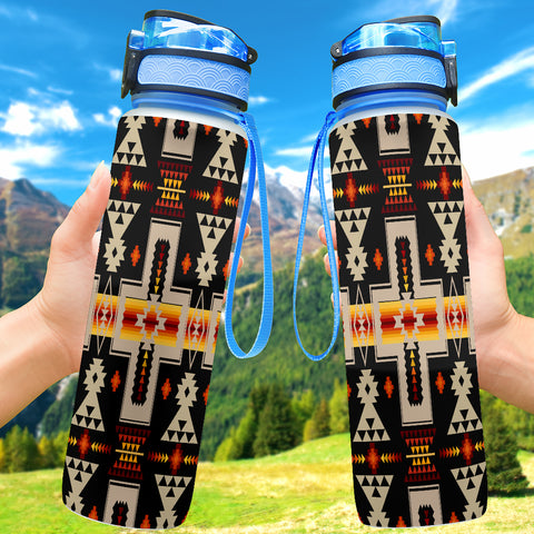 Powwow Store gb nat00062 01 black tribe design native american hydro tracking bottle