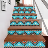 Powwow Store gb nat00319 tribal line shapes ethnic pattern stair sticker set of 7