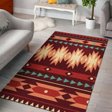 Powwow Store gb nat00510 red ethnic pattern area rug