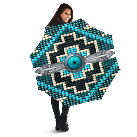 Mandala Blue  Native American Umbrella