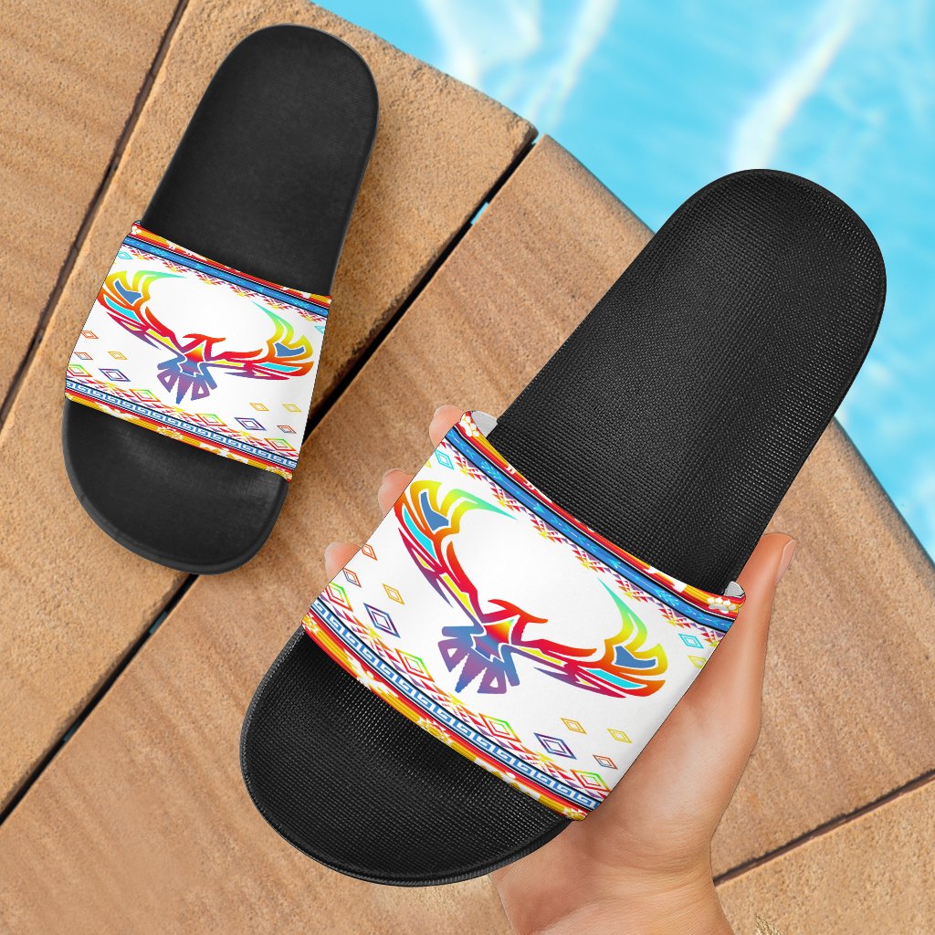 Phoenix Rising Native American Slide Sandals