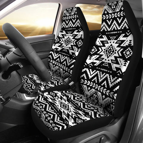 GB-NAT00441 Black Pattern Native Car Seat Covers