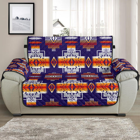 Purple Native Tribes Pattern Native American Chair Sofa Protector - Powwow Store