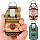 Powwow Store native pattern sanitizer bottle keychains set 1