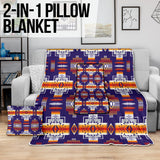 GB-NAT0004 Purple Pattern  Pillow Blanket