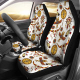 Bison Owl Feather Native American Car Seat Covers - ProudThunderbird