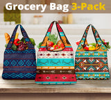 Powwow Store pattern grocery bag 3 pack set 22