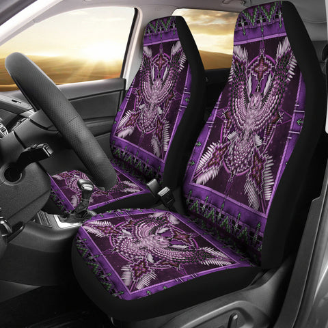 Powwow StoreCSA0008 Purple Thunderbird Mandala Car Seat Cover