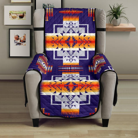 Purple Native Tribes Pattern Native American 23 Chair Sofa Protector - Powwow Store