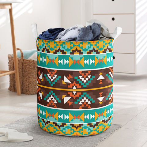 Powwow Store gb nat00579 seamless colorful laundry basket