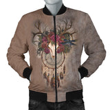 Bison Skull Dreamcatcher Bomber Jacket - ProudThunderbird