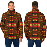 GB-NAT00046-08 Brown Pattern  Men's Padded Jacket