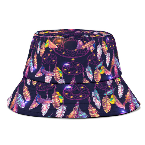 GB-NAT00256 Purple Dreamcatcher Bucket Hat